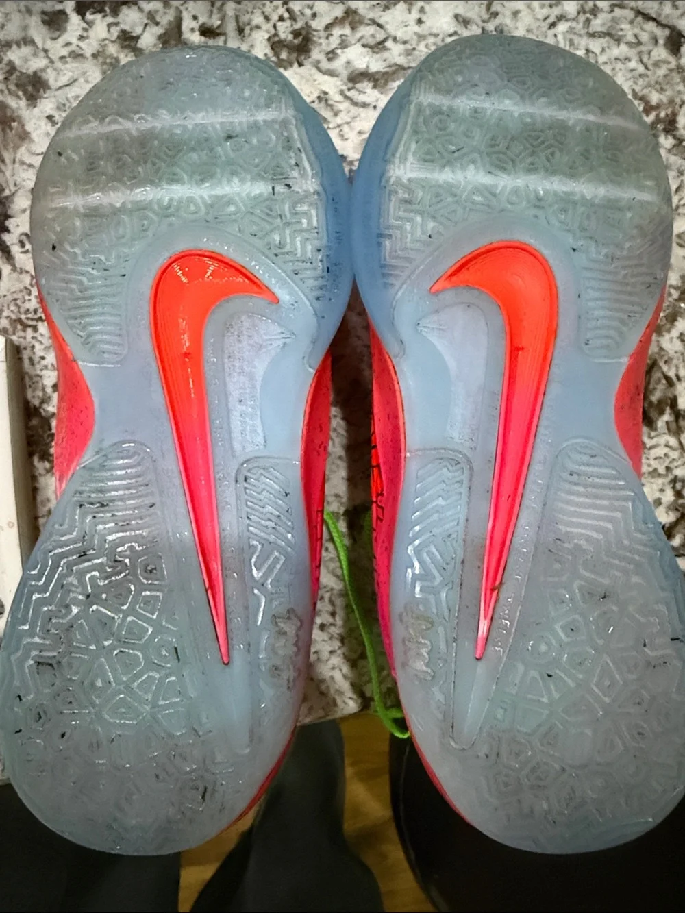 Nike Ja 2 Kool Aid Sneakers with Neon Green Laces and orange laces